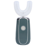 Electric Toothbrush Portable USB Charging IPX7 Waterproof Ultrasonic Toothbrush with Sterilization BoxGreen