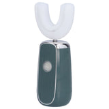 Electric Toothbrush Portable USB Charging IPX7 Waterproof Ultrasonic Toothbrush with Sterilization BoxGreen