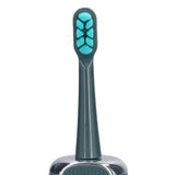 Electric Toothbrush Portable USB Charging IPX7 Waterproof Ultrasonic Toothbrush with Sterilization BoxGreen