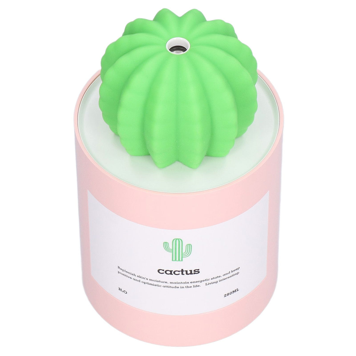280ml Cactus Desktop Humidifier USB Power Supply Mute Nano Atomization HumidifierPink