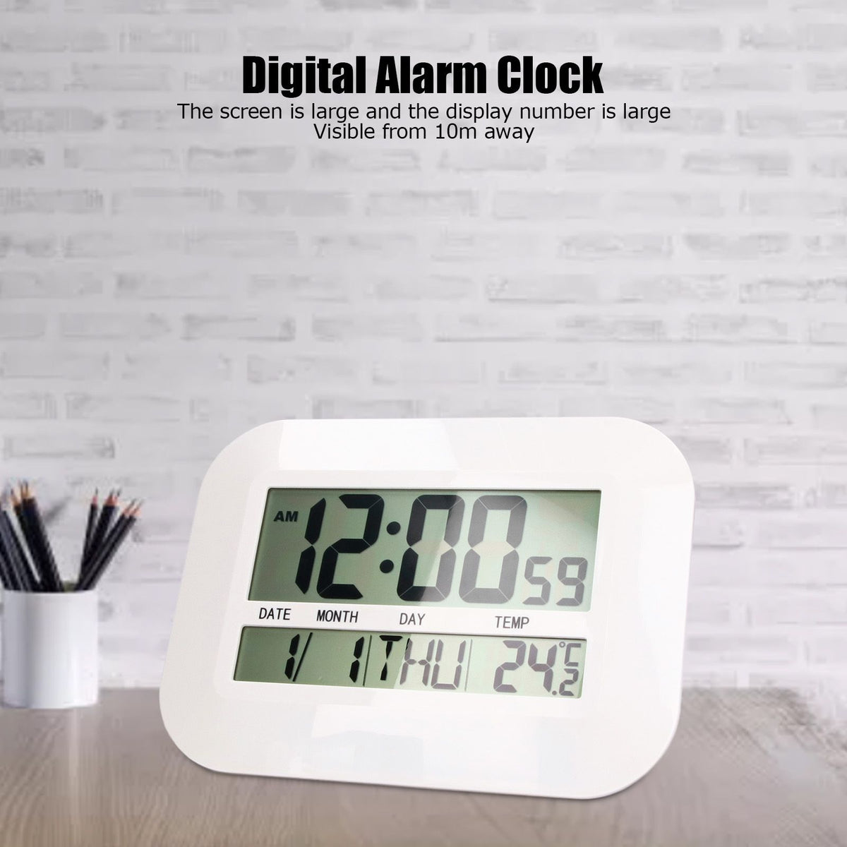 Electronic Alarm Clock Real Time Temperature Monitoring Ingenious Setting Desk Type Electronic Clock