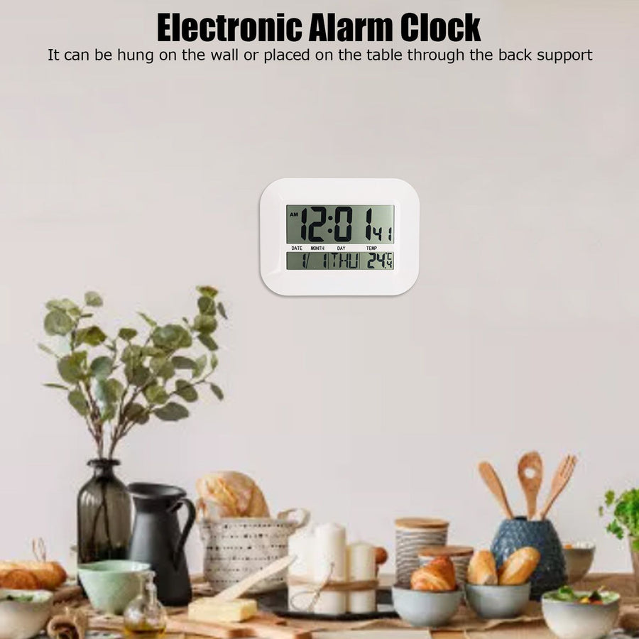 Electronic Alarm Clock Real Time Temperature Monitoring Ingenious Setting Desk Type Electronic Clock