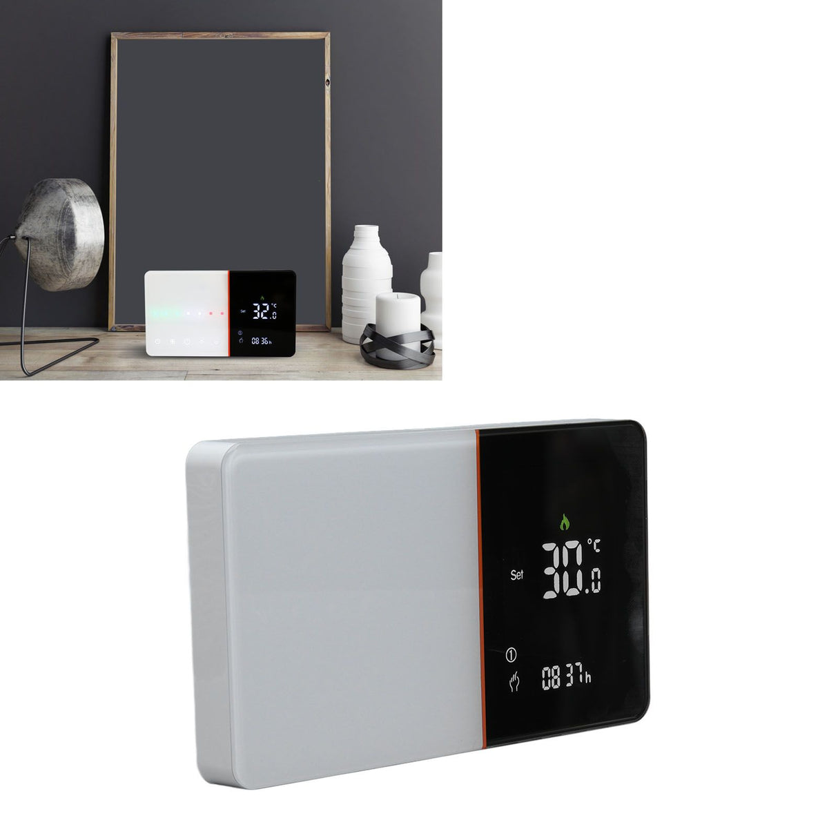 Smart Thermostat Fast Reading High Accuracy Support Multi Language Dual Sensor LCD Thermostat for Home AC95~240V
