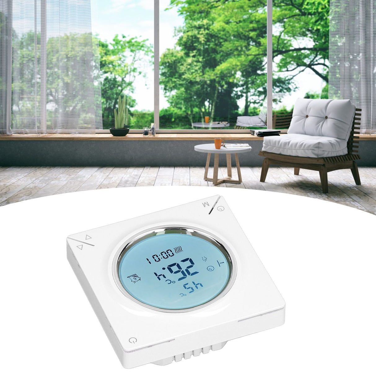 Smart Thermostat Fast Reading Reliable Chip Strong Anti Interference Practical LCD Screen Thermostat for Home