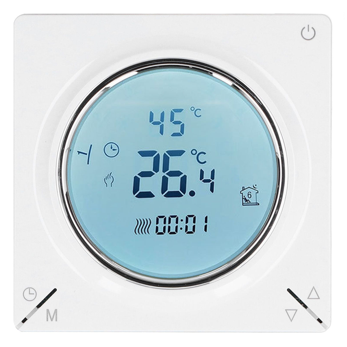 Smart Thermostat Fast Reading Reliable Chip Strong Anti Interference Practical LCD Screen Thermostat for Home