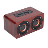 Speaker Portable Red Dual Speakers Voice Call Usb Charging Wooden Speaker Subwoofer - Extra Image