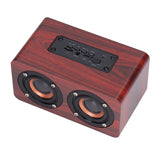 Speaker Portable Red Dual Speakers Voice Call Usb Charging Wooden Speaker Subwoofer - Extra Image