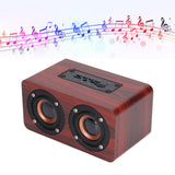 Speaker Portable Red Dual Speakers Voice Call Usb Charging Wooden Speaker Subwoofer - Extra Image