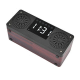 Speaker Red Double Speaker Digital Display Clock 360° Three Dimensional Surround Wooden Speaker Subwoofer - Top-Down View