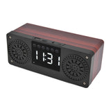 Speaker Red Double Speaker Digital Display Clock 360° Three Dimensional Surround Wooden Speaker Subwoofer - 45-Degree Angle