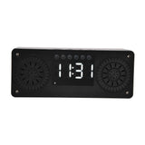 Speaker Red Double Speaker Digital Display Clock 360° Three Dimensional Surround Wooden Speaker Subwoofer - Rear View