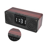Speaker Red Double Speaker Digital Display Clock 360° Three Dimensional Surround Wooden Speaker Subwoofer - Extra Image