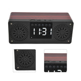 Speaker Red Double Speaker Digital Display Clock 360° Three Dimensional Surround Wooden Speaker Subwoofer