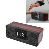 Speaker Red Double Speaker Digital Display Clock 360° Three Dimensional Surround Wooden Speaker Subwoofer - Extra Image