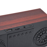Speaker Red Double Speaker Digital Display Clock 360° Three Dimensional Surround Wooden Speaker Subwoofer - Extra Image