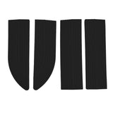 4PCS Universal Sweeper Door Sill Stair Wheelchair Door Sill Free Assembly Rubber Door Threshold ProtectBlack