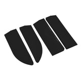 4PCS Universal Sweeper Door Sill Stair Wheelchair Door Sill Free Assembly Rubber Door Threshold ProtectBlack