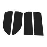 4PCS Universal Sweeper Door Sill Stair Wheelchair Door Sill Free Assembly Rubber Door Threshold ProtectBlack