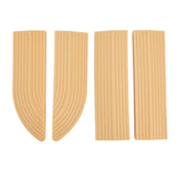 4PCS Universal Sweeper Door Sill Stair Wheelchair Door Sill Free Assembly Rubber Door Threshold ProtectBeige