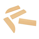4PCS Universal Sweeper Door Sill Stair Wheelchair Door Sill Free Assembly Rubber Door Threshold ProtectBeige - Top-Down View