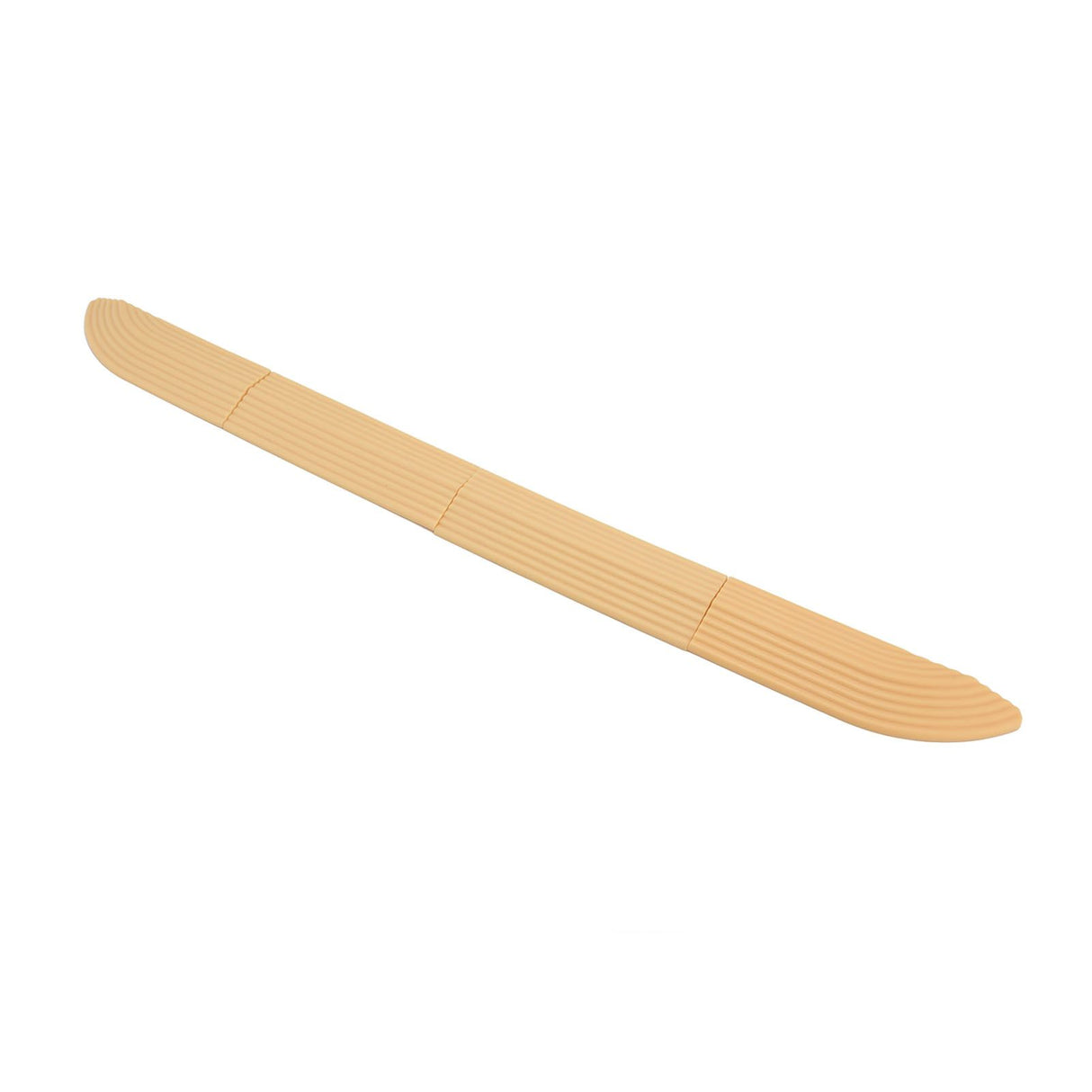 4PCS Universal Sweeper Door Sill Stair Wheelchair Door Sill Free Assembly Rubber Door Threshold ProtectBeige