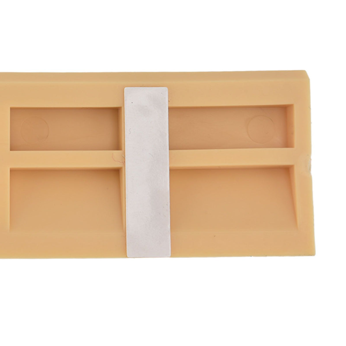 4PCS Universal Sweeper Door Sill Stair Wheelchair Door Sill Free Assembly Rubber Door Threshold ProtectBeige