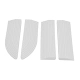 4PCS Universal Sweeper Door Sill Stair Wheelchair Door Sill Free Assembly Rubber Door Threshold ProtectWhite