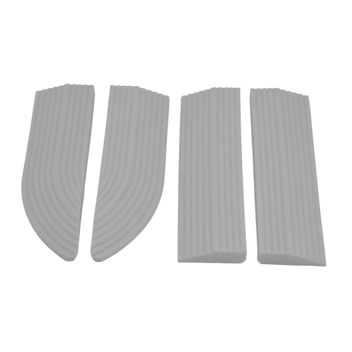 4PCS Universal Sweeper Door Sill Stair Wheelchair Door Sill Free Assembly Rubber Door Threshold ProtectGrey