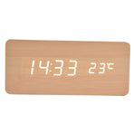 Digital Alarm Clock Wireless Charging Automatic Temperature Detection Safe Stable LED Electronic ClockWhite