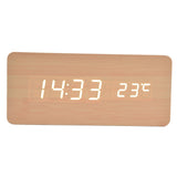 Digital Alarm Clock Wireless Charging Automatic Temperature Detection Safe Stable LED Electronic ClockWhite - 45-Degree Angle