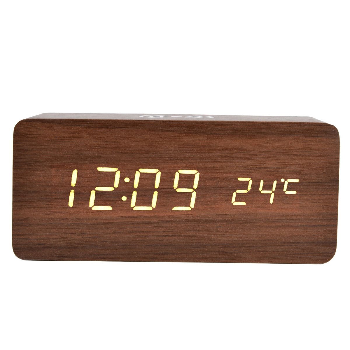 Digital Alarm Clock Wireless Charging Automatic Temperature Detection Safe Stable LED Electronic ClockRed