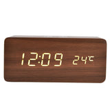 Digital Alarm Clock Wireless Charging Automatic Temperature Detection Safe Stable LED Electronic ClockRed
