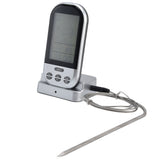 Wireless Thermometer Timer Overtime Alarm Function Practical Temperature Meter for Kitchen Barbecue Cooking - Top-Down View