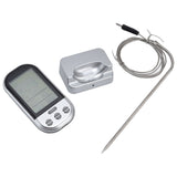 Wireless Thermometer Timer Overtime Alarm Function Practical Temperature Meter for Kitchen Barbecue Cooking - Low Angle