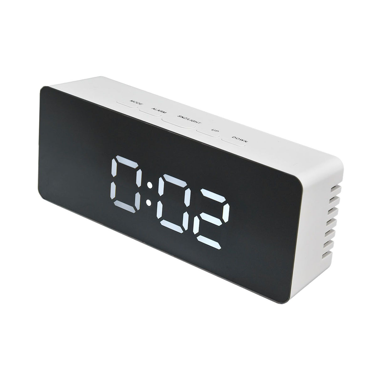 LED Clock Multifunctional USB Powered 3 Lighting Modes Snooze Time Celsius Fahrenheit Display Digital Alarm ClockWhite