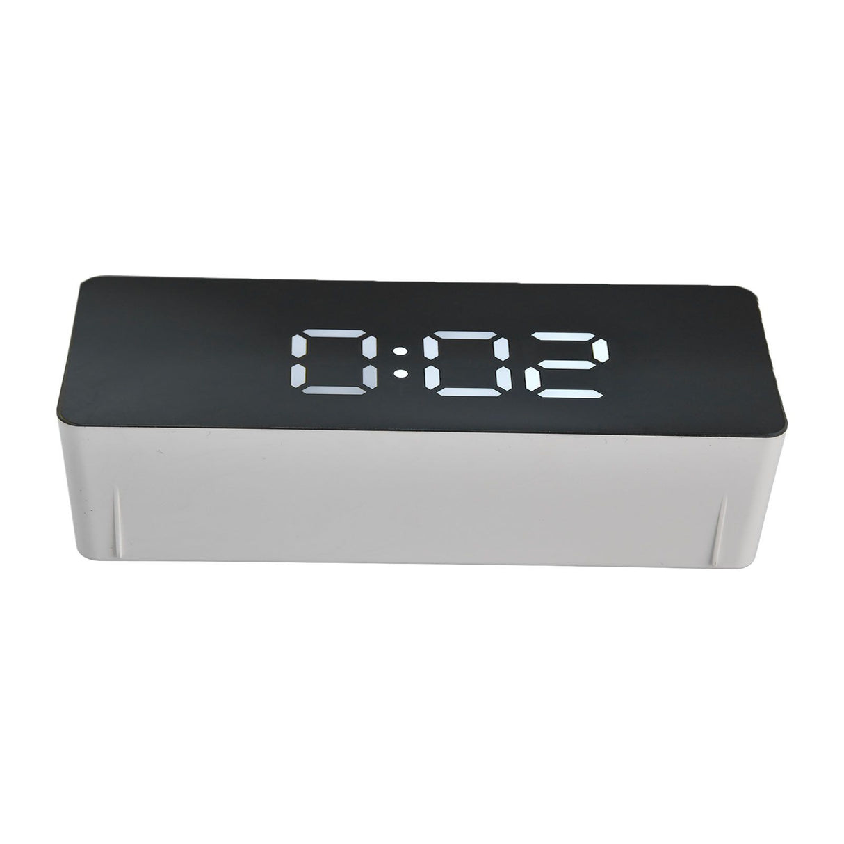 LED Clock Multifunctional USB Powered 3 Lighting Modes Snooze Time Celsius Fahrenheit Display Digital Alarm ClockWhite