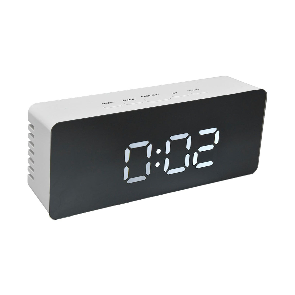 LED Clock Multifunctional USB Powered 3 Lighting Modes Snooze Time Celsius Fahrenheit Display Digital Alarm ClockWhite