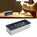 LED Clock Multifunctional USB Powered 3 Lighting Modes Snooze Time Celsius Fahrenheit Display Digital Alarm ClockWhite