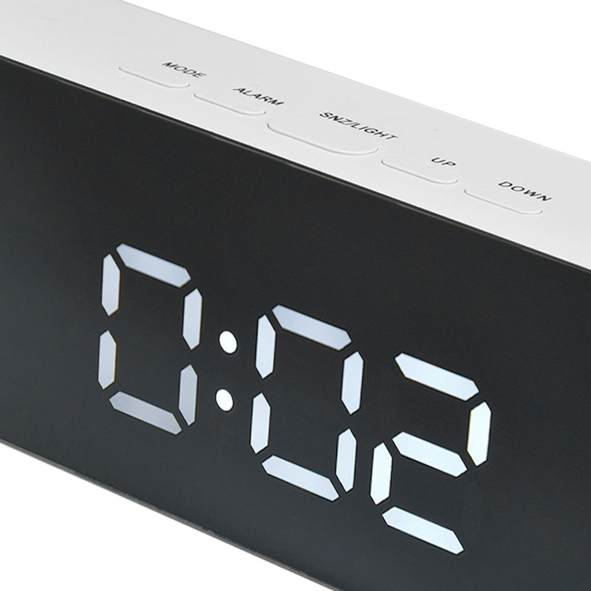 LED Clock Multifunctional USB Powered 3 Lighting Modes Snooze Time Celsius Fahrenheit Display Digital Alarm ClockWhite