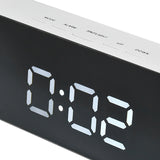 LED Clock Multifunctional USB Powered 3 Lighting Modes Snooze Time Celsius Fahrenheit Display Digital Alarm ClockWhite