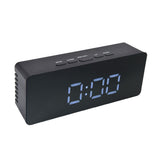 LED Clock Multifunctional USB Powered 3 Lighting Modes Snooze Time Celsius Fahrenheit Display Digital Alarm ClockBlack