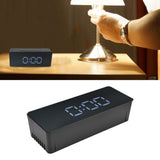 LED Clock Multifunctional USB Powered 3 Lighting Modes Snooze Time Celsius Fahrenheit Display Digital Alarm ClockBlack