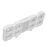 Digital Wall Clock Modern Design Temperature Display Alarm Function Sound Control Auto Sleep LED Wall ClockWhite