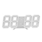 Digital Wall Clock Modern Design Temperature Display Alarm Function Sound Control Auto Sleep LED Wall ClockWhite