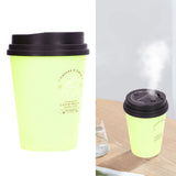 USB Humidifier 300ml Coffee Cup Low Noise Auto Off Compact Lightweight Space Saving Mini Humidifier for Car Home OfficeGreen - Extra Image