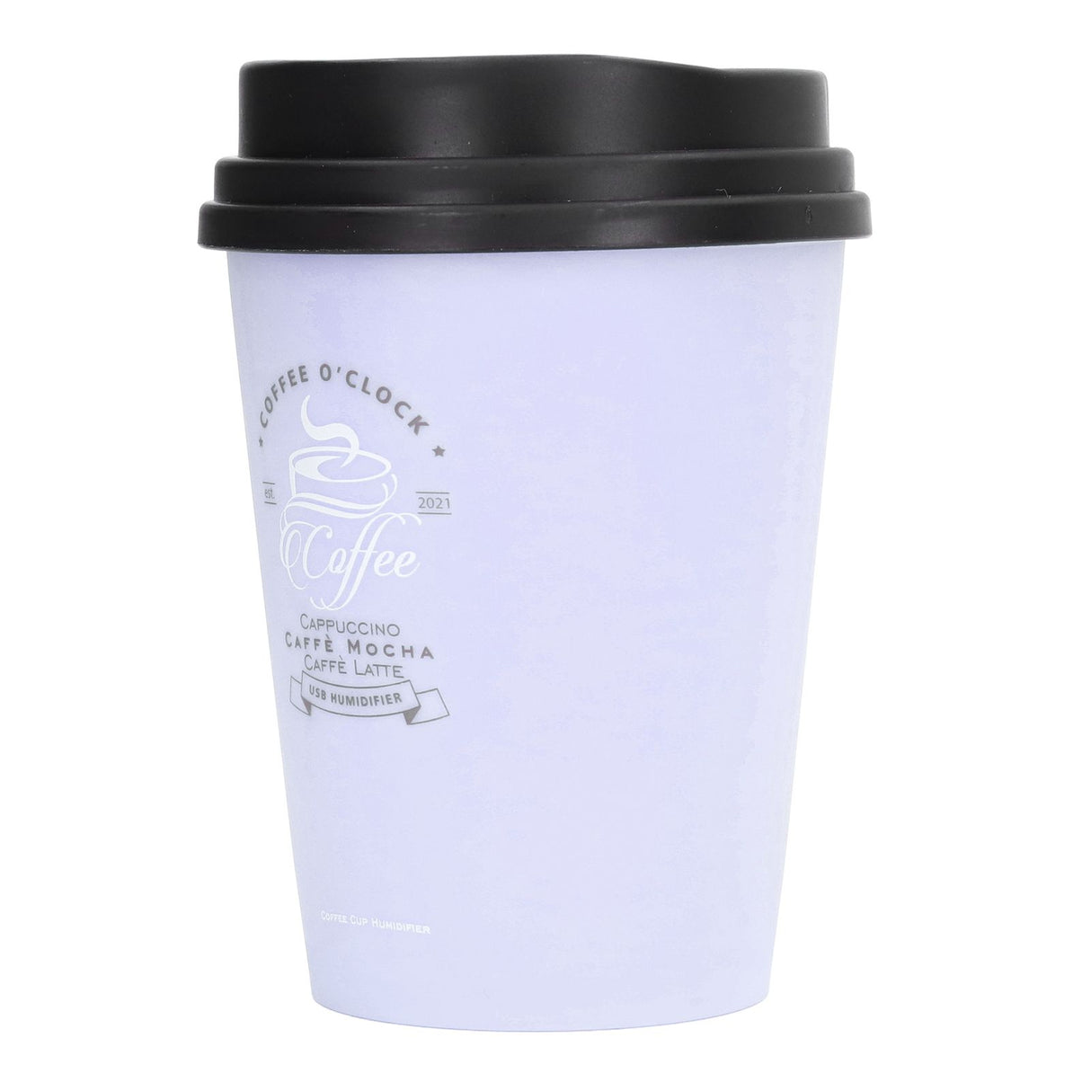 USB Humidifier 300ml Coffee Cup Low Noise Auto Off Compact Lightweight Space Saving Mini Humidifier for Car Home OfficePurple