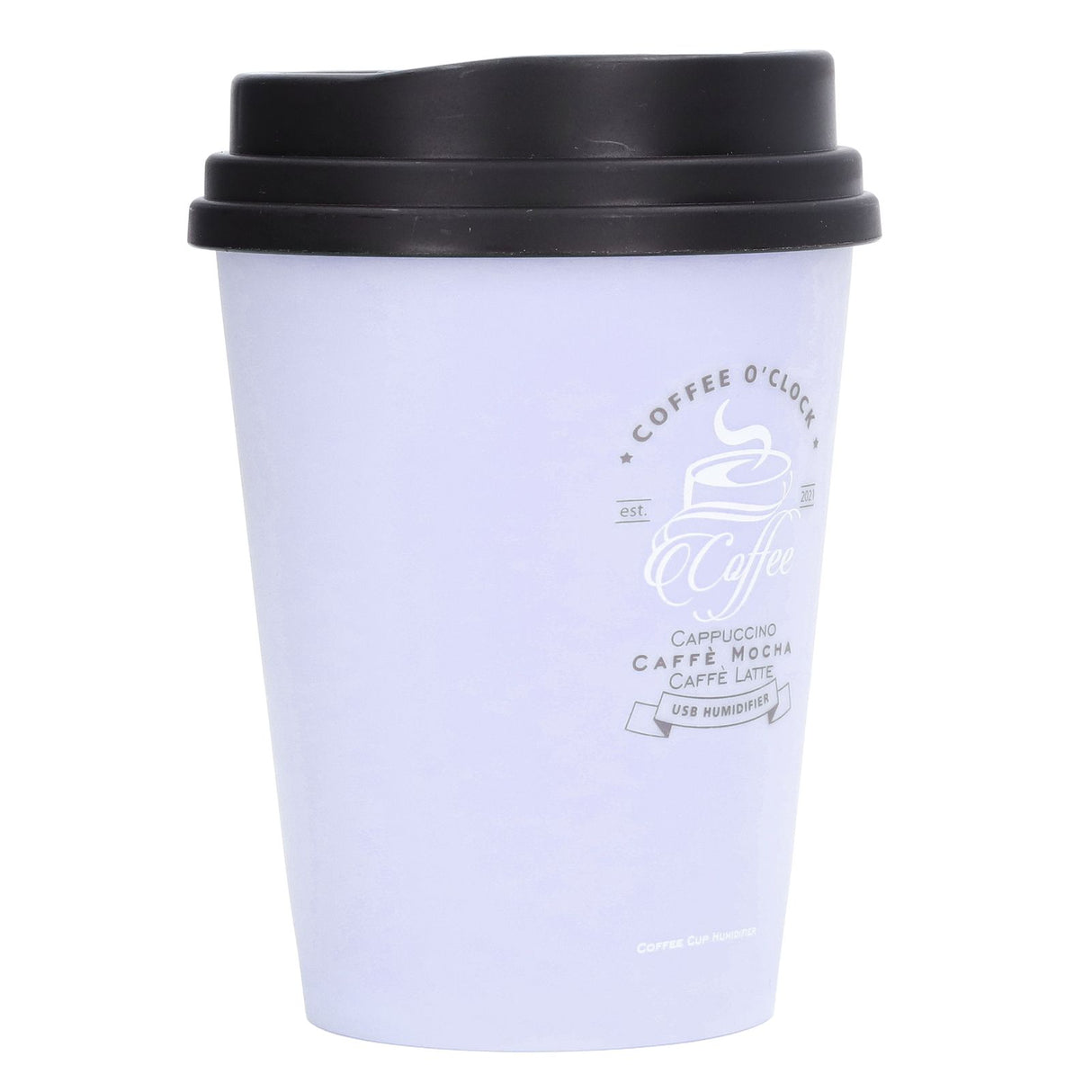 USB Humidifier 300ml Coffee Cup Low Noise Auto Off Compact Lightweight Space Saving Mini Humidifier for Car Home OfficePurple