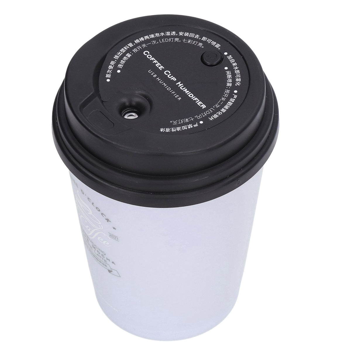 USB Humidifier 300ml Coffee Cup Low Noise Auto Off Compact Lightweight Space Saving Mini Humidifier for Car Home OfficePurple