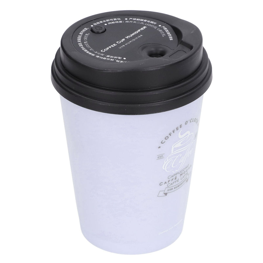 USB Humidifier 300ml Coffee Cup Low Noise Auto Off Compact Lightweight Space Saving Mini Humidifier for Car Home OfficePurple