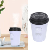 USB Humidifier 300ml Coffee Cup Low Noise Auto Off Compact Lightweight Space Saving Mini Humidifier for Car Home OfficePurple